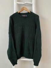 Vintage Roundtree & Yorke Forest Green Heavyweight Knit Sweater USA Made 2XL