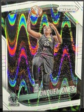 2025 Panini Prizm WNBA #52 Jonquel Jones White Seismic Prizm - New York Liberty