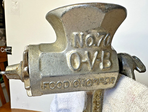VTG HIBBARD SPENCER BARTLETT CHICAGO OVB METAL FOOD CHOPPER MEAT GRINDER NO 70