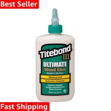 III Ultimate Waterproof Wood Glue, 8-Ounces Gel - Ideal for Woodworking Projects