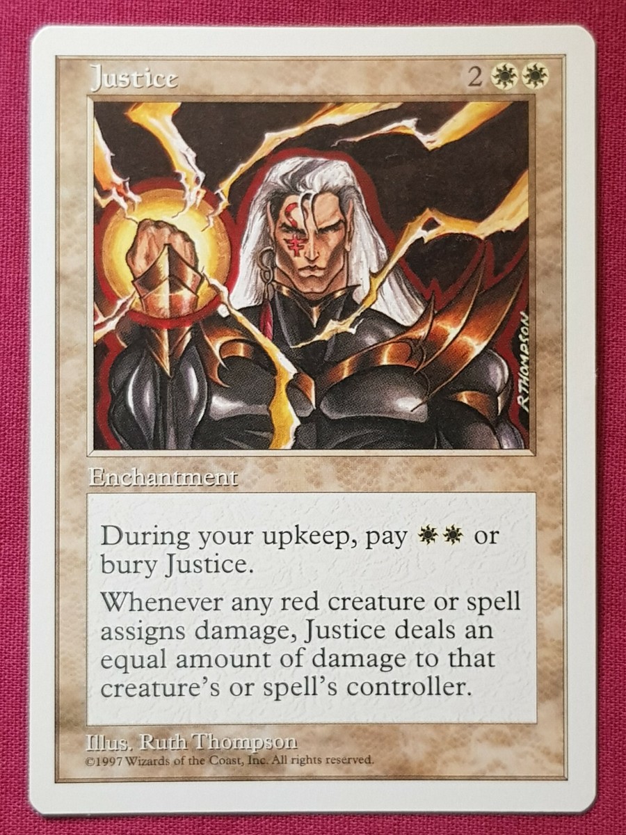 Magic The Gathering 5TH EDITION JUSTICE white card MTG | eBay UK