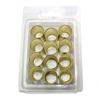 12 Pack 0.400 Id X 0.710 0.5 Mm Wall Thickness Brass Hose Ferrules - F4250-12 12 Pack 0.400 Id X 0.710 0.5 Mm Wall Thickness Brass Hose Ferrules - F4250-12