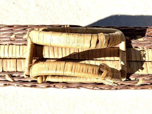 Woven Wicker Exec Briefcase Large HandCrafted VTG 2-Tone Rare Document Storage - Picture 21 of 21