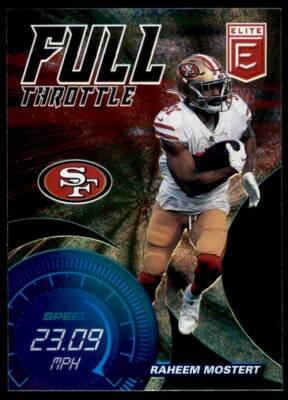 2021 Donruss Elite Full Throttle Green Raheem Mostert San Francisco 49ers #FT-20