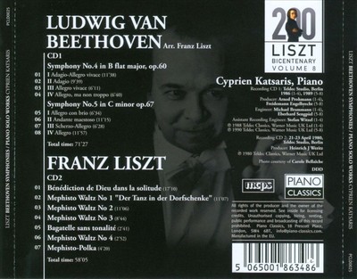 CYPRIEN KATSARIS BEETHOVEN/LISZT: SYMPHONIES 4 & 5; BÉNÉDICTION DE DIEU; 4 MEPHI