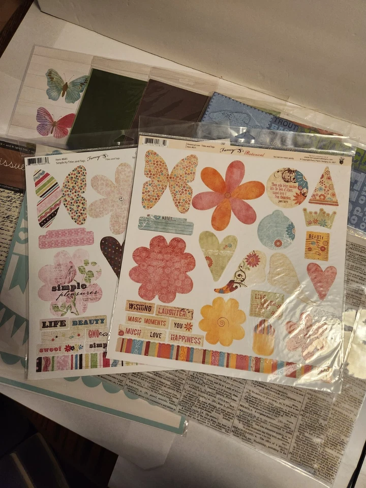 Heidi Swapp Recuerdos Pantalones de fantasía Plantillas de papel vitela Etiquetas Usados LEER Foto 4 de 4