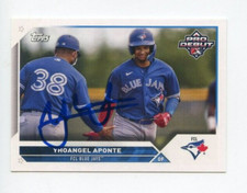 YHOANGEL APONTE SIGNED 2023 TOPPS PRO DEBUT BASEBALL CARD AUTO