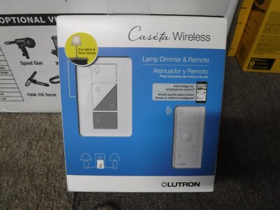 *NEW* Lutron Caseta Smart Lamp Dimmer and Remote Kit, P-PKG1P-WH-R