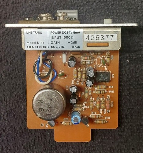TOA L-41 Line Transformer Input Module - Picture 2 of 3
