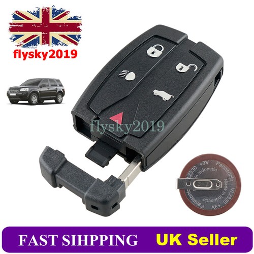 5 Button Remote Key Fob Shell + Battery For Land Rover Freelander 2