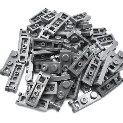 TCM BRICKS Dark Bluish Gray Plate 1x2 w/ Handle Closed Ends X50 Compatible Part