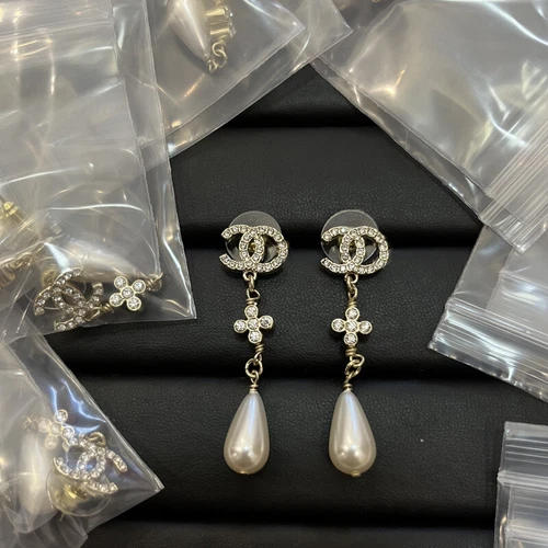 Earrings Women Fashion Circle Wedding Pearl Charms Jewelry Stud Crystal Dangle ^ - Picture 15 of 41