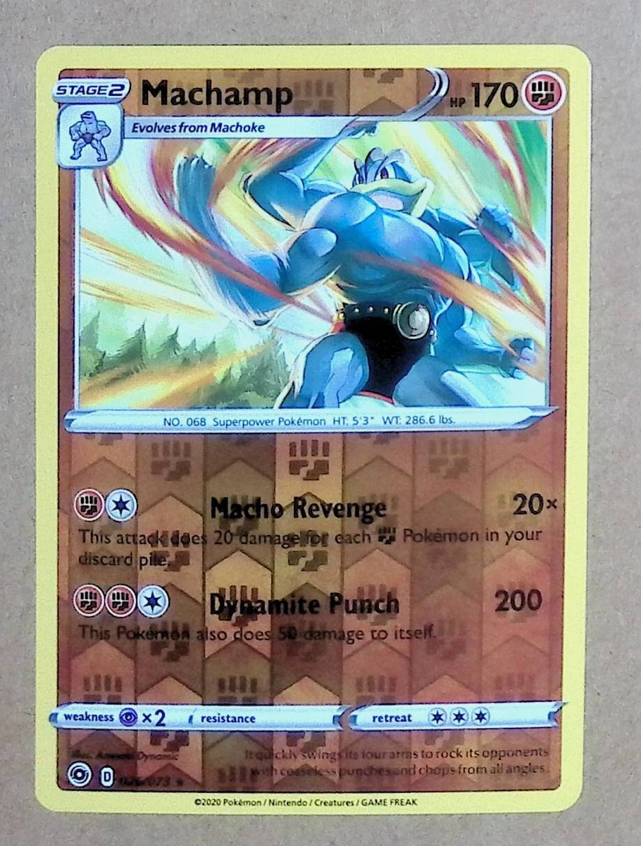 アメリカ購入品 表面はほぼ無傷 Machamp 2020 Pokemon Champion's Path #26/73 Machamp Reverse Holo R3645 | eBay