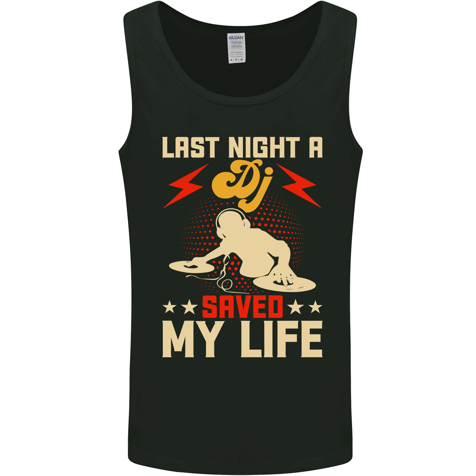 Last Night a DJ Saved My Life DJing Mens Vest Tank Top