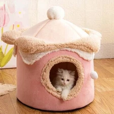 Ice cream house pet nest cute princess cat house fun nest warm autumn and winter
