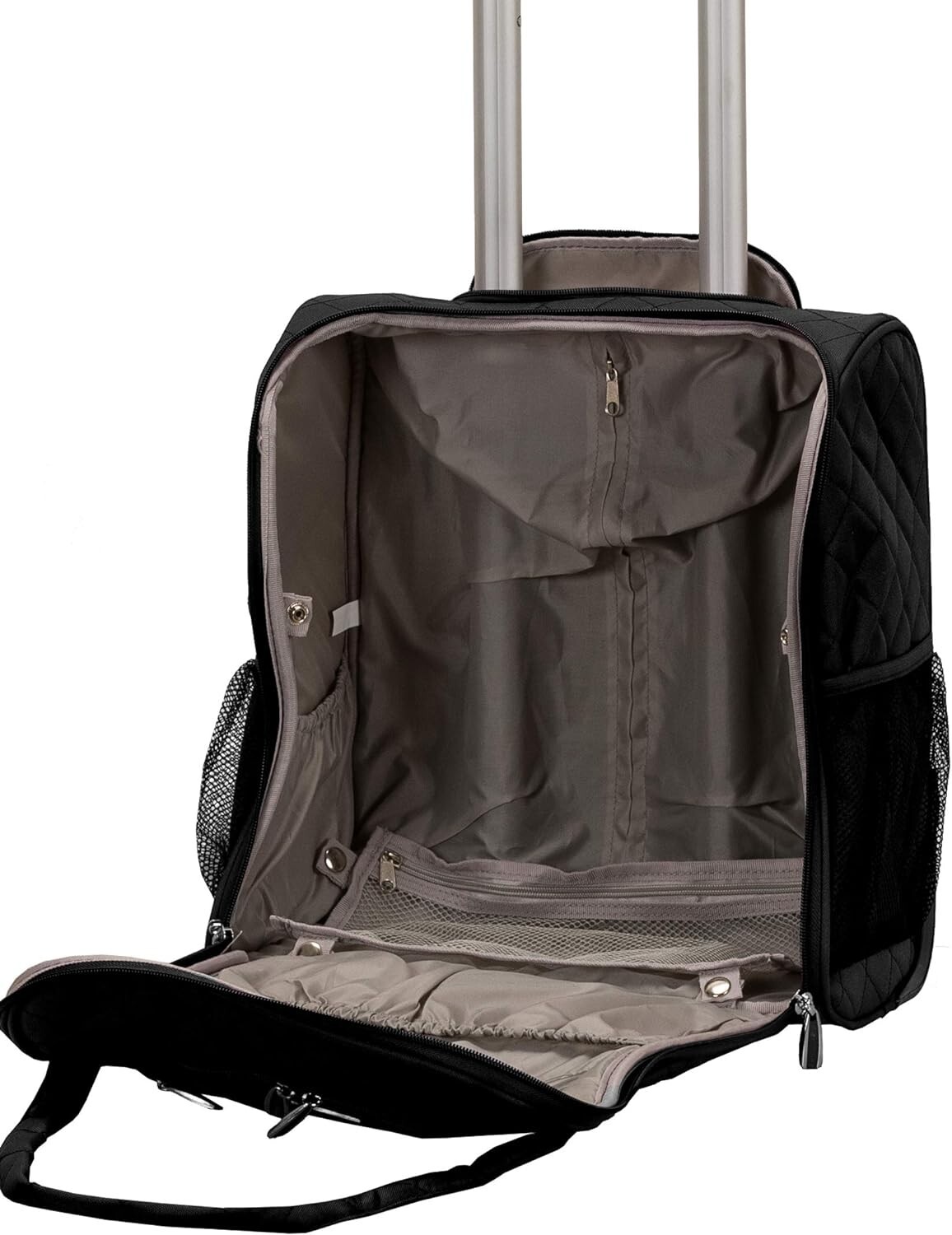 Rockland Melrose Upright Wheeled Underseater Carry-On Luggage, Purple, 15-Inch