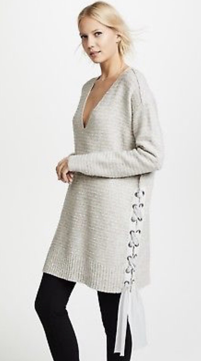 Lace Up Thermal Sweater Cozy 