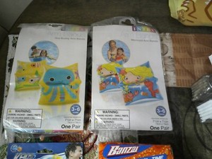 BRAND NEW (2)  INTEX MERMAID ARM BANDS AGES 3-6 NEW SEA BUDDY MERMAID POOL SET