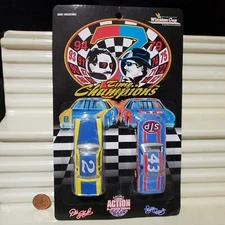 Action Racing R. Petty + Dale Earnhardt 7 Time Champions 1/64 Set of 2 Cars NuOC