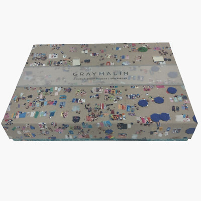 GALISON GRAY Puzzle Double-Sided Jigsaw  Malin Beach Ocean 500 Piece 24 x 18
