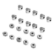 10pcs Clip Lock Beads Antique Silver Bracelet Non Slip Positioning Clip Buckle