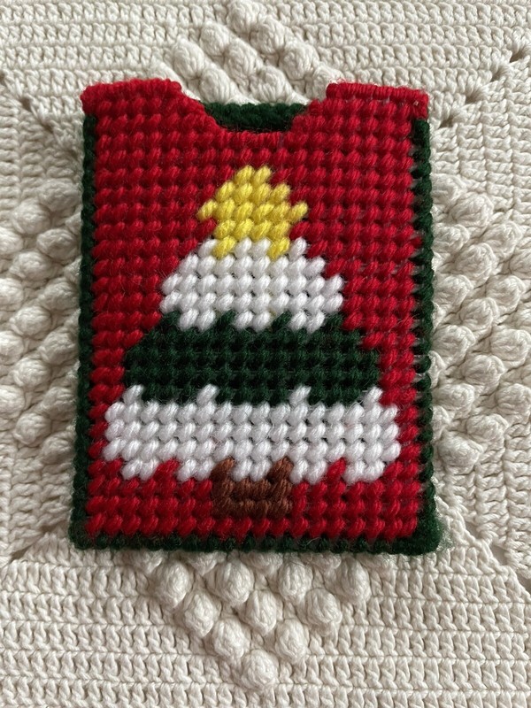 Gift Card/Money Holder: Christmas Green/White Tree