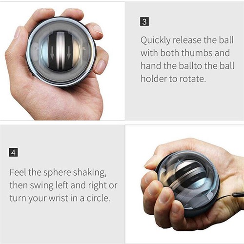 Self-Starting Wrist Gyro Ball Power Trainer Ball Wrist Strengthening Device Fore - Picture 11 of 13