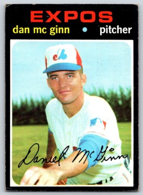 1971 Topps DAN MCGINN #21 Montreal Expos corner wear