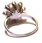 14k white gold .80ct SI1 H diamond round pearl ring 5.1g estate size 7.5 — photo 7