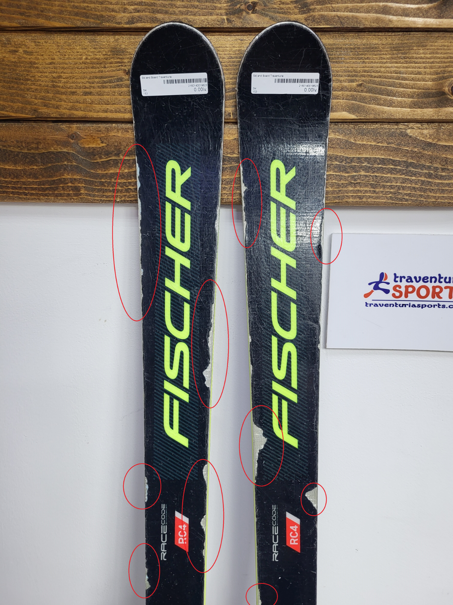 Ski Fischer RC4 GS FIS 145 Cm - Fixations Tyrolia 7.5 - Occasion Ex-location - Piste