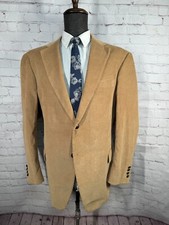 DOCKERS Mens Brown COTTON CORDUROY Classic Fit Sport Coat Blazer Jacket SIZE 46R