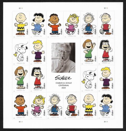 USA 2022 - PEANUTS (Charlie Brown) & Charles Schulz Sheetlet - MNH - Afbeelding 1 van 1