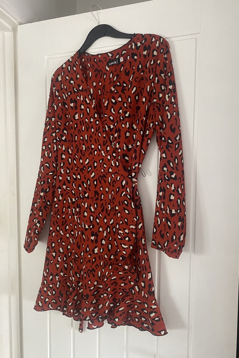 Leopard Print John Zack Plus Size Dresses John Zack Plus Plunge