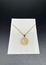 Sagittarius Zodiac Sign Astrology Horoscope Round Circle Pendant Necklace