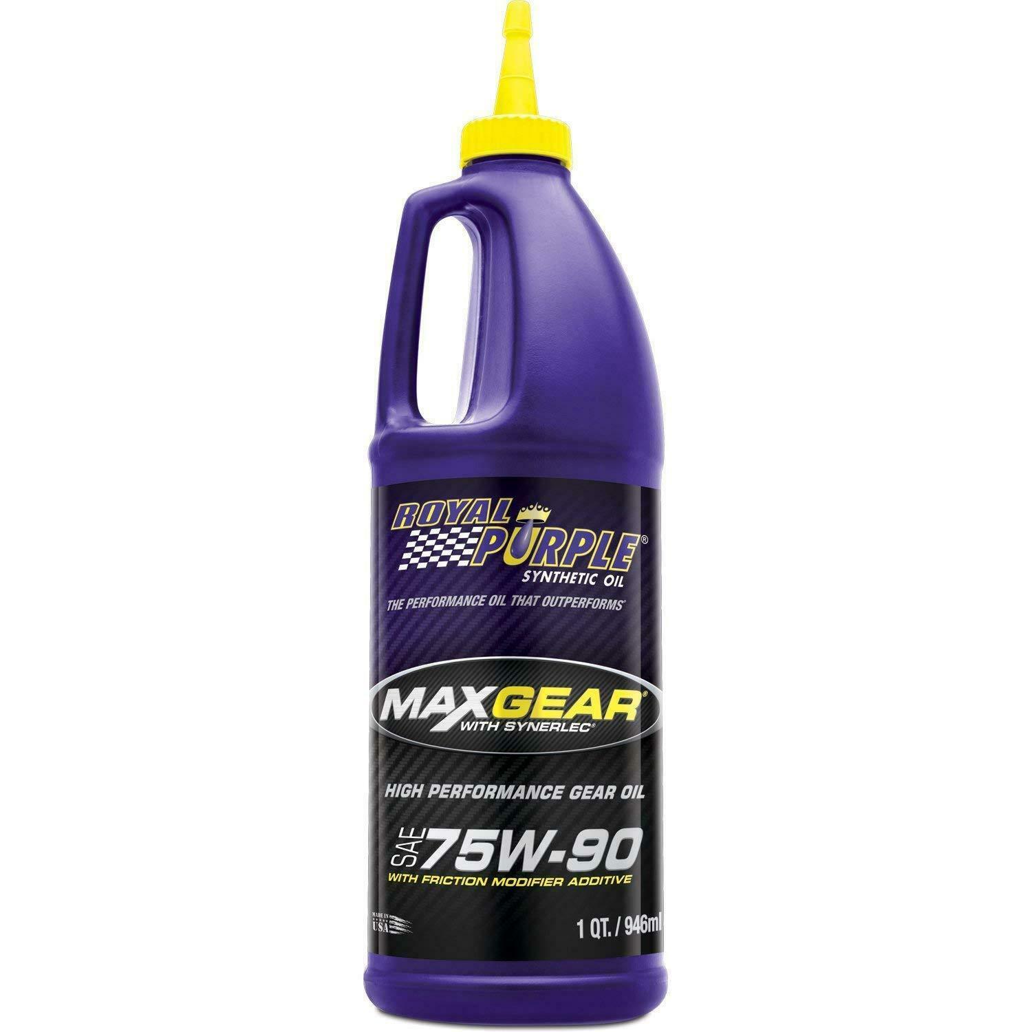 Royal Purple Max Gear 75W90 Synthetic Gear Oil 01300 - 6-Pack / 1 Qt Bottles