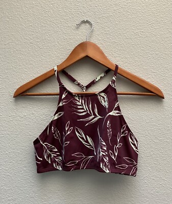 Urban Outfitters OUT FROM UNDER High Neck Printed Bikini Top size M