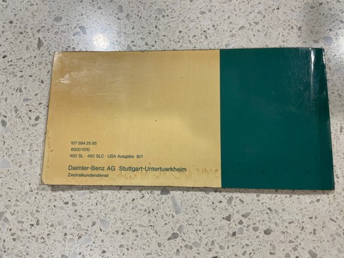 1976 MERCEDES BENZ 450SL R107 OWNERS MANUAL PLUS MAINTENANCE BOOKLET+CASE OEM🟠 - Bild 23 von 24