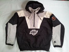 VINTAGE RARE STARTER CENTER ICE LOS ANGELES KINGS 1/2 ZIP PULLOVER JACKET SIZE S