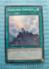 DESO-DE035 Darklord Contact Secret Rare Yu-Gi-Oh Karte 1. Auflage Neu
