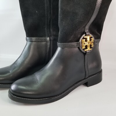 Tory Burch 25mm Miller Black Suede Leather Boots 8099 Size 6M | eBay