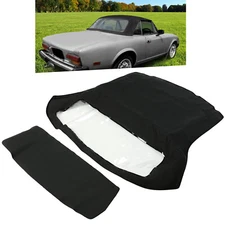 Black Sailcloth Vinyl  Soft Top Fits For 1966-1979 FIAT 124 Spider Convertible