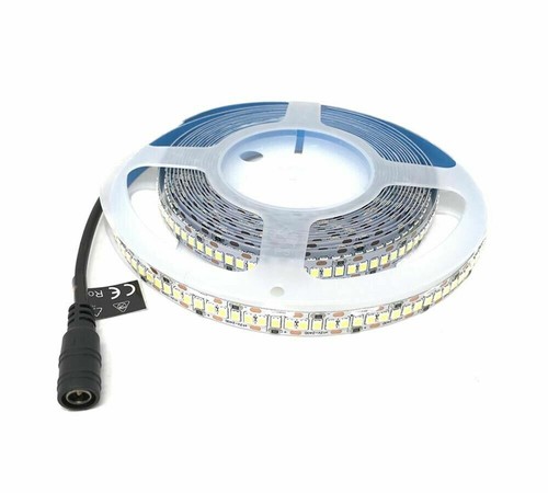 Striscia 1200 led luce bianca 6500k bobina strip 5 metri 2835 smd interno ip22 - Foto 2 di 3