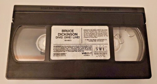 Bruce Dickinson Dine! Dive! Live! World Tour 1990 Iron Maiden The OZZFEST 96 VHS - Picture 4 of 12