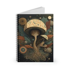 Aesthetic Mushroom Notebook - Hunting Journal - Mushroom Gift Book - V3