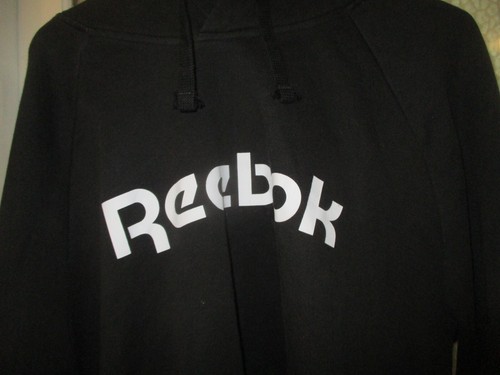 REEBOK - Mens Size XL Black fleece hoodie winter jumper - Picture 3 of 11