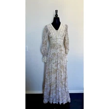 Vintage 1970s Gunne Sax Maxi Dress Sz 8 XS See Measurements Prairie Cottagecore