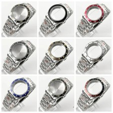 Watch Case 39mm Sapphire Crystal Domed Bezel Fit For NH34/35/36/38 ETA 2824