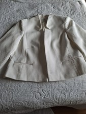 Jacke /Blazer Damen Kurz Ärmel Gr. 38 Weiss, Elegand . Gut Erhalten.