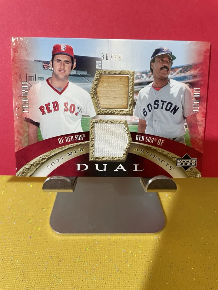 Artefactos de cubierta superior 2005 - artefactos dobles Jim Rice, Fred Lynn #DA-LR/99 (MEM) Foto 2 de 4