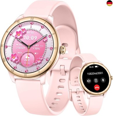 Smartwatch Damen 1,27'' Fitnessuhr mit Telefonfunktion 24H Pulsuhr SpO2
